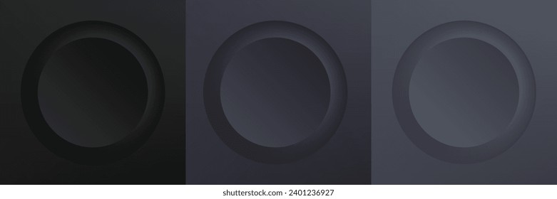 Conjunto de diseño abstracto de cuadro de círculo 3d de color para productos cosméticos. Colección de fondo geométrico de color de moda con espacio de copia. Escena de vista superior. EPS10 vectores