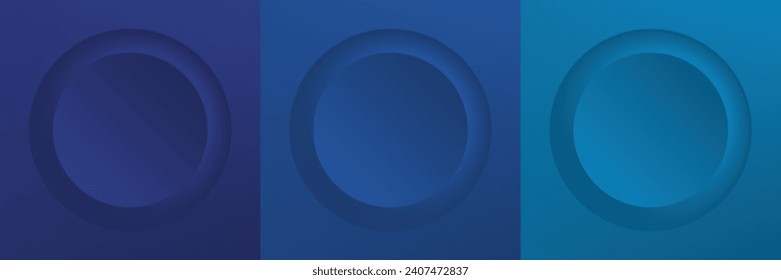 Set of abstract 3d beige, different color circle frame design for cosmetic product. Collection of trendy color geometric background with copy space. Top view scene. Vector EPS10