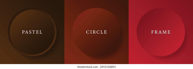 Conjunto de diseño abstracto de cuadro de círculo 3d de color para productos cosméticos. Colección de fondo geométrico de color de moda con espacio de copia. Escena de vista superior. EPS10 vectores