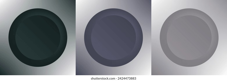 Set of abstract 3d beige, different color circle frame design for cosmetic product. Collection of trendy color geometric background with copy space. Top view scene. Vector EPS10