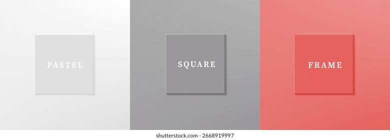 Conjunto diseño abstracto borde
