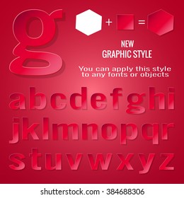 Set of abstract 3D Paper letters and abstract 3D Paper graphic style. You can apply this style to any fonts and objects, vector. EPS 10.
