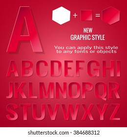 Set of abstract 3D Paper letters and abstract 3D Paper graphic style. You can apply this style to any fonts and objects, vector. EPS 10.