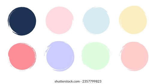 Establecer el fondo de arte de cuenta abstracta cubre los iconos.Destacar el logotipo del círculo en acuarela para historias de medios sociales.Diseño elegante para el salón de belleza, blogueros y portada de páginas sociales.Vector.