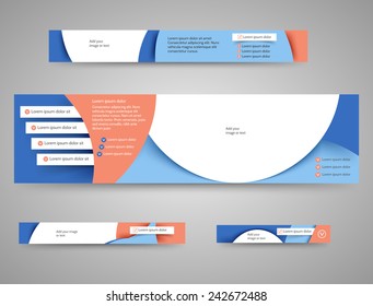 Set of abstract advertising banners for your blog or website