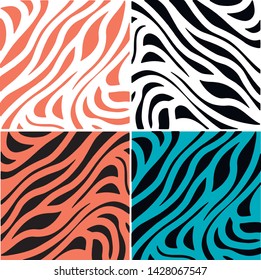 Set of abstract animal patterns 