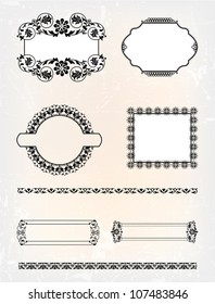 set of abstract antique pattern