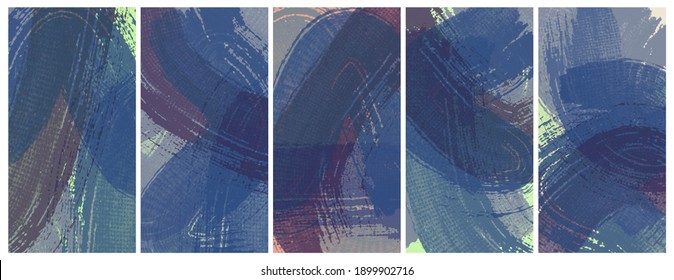 Set Abstract Arcylics Background Modern
