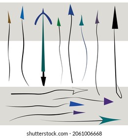Set of abstract arrows, isolated