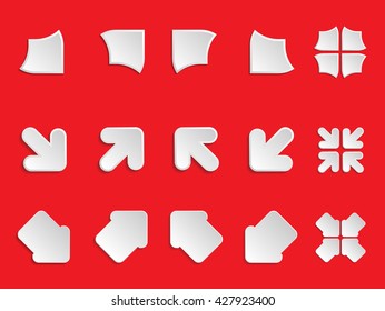 Set of Abstract Arrows. Modern Arrow Icons.