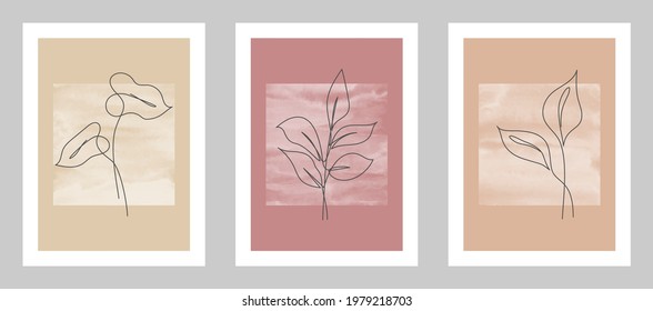 Conjunto de fondos de arte abstracto para cubierta, papel pintado, oficina, decoración doméstica, arte mural. Vector EPS10.