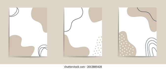 Conjunto de antecedentes artísticos abstractos. Dibujaron a mano varias formas y objetos de garabatos. Diseño contemporáneo de moda perfecto para impresiones, folletos, pancartas, folletos, invitaciones, diseño de marca, cubiertas y más.