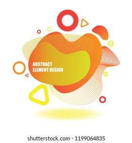 a set of abstract art design using a combination of shape line and gradient color
