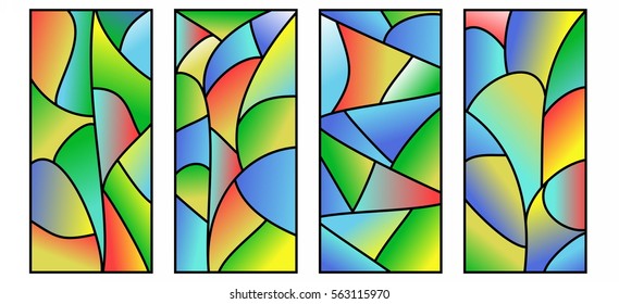 A set of abstract art panels. Perfect for interior decoration