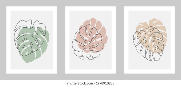 Set of abstract art  watercolor backgrounds for cover, wallpaper, office, home decoration, wall art. EPS10 vector.