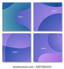 set of abstract arts  colorful wave background