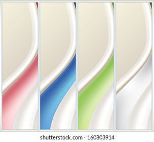 Set of abstract background banner