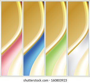 Set of abstract background banner