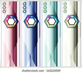 Set of abstract background banner