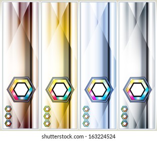 Set of abstract background banner