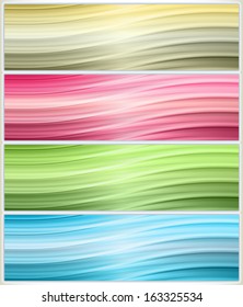 Set of abstract background banner