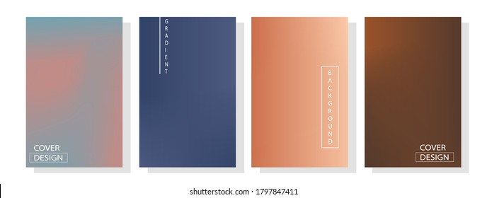 set of abstract background with beautiful gradation color, colorful background for poster flyer banner backdrop.vertical banner.cool fluid background vector illustration