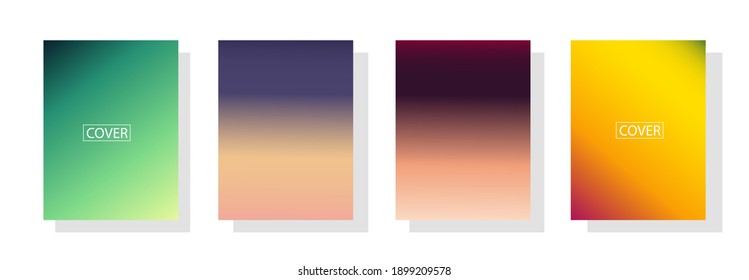 set of abstract background with beautiful gradation color, colorful background for poster flyer banner backdrop.vertical banner.cool fluid background vector illustration