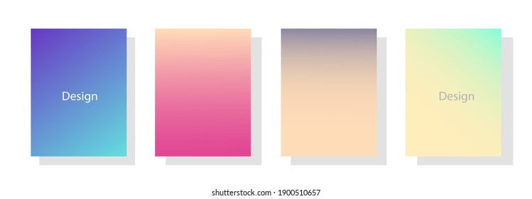 set of abstract background with beautiful gradation color, colorful background for poster flyer banner backdrop.vertical banner.cool fluid background vector illustration