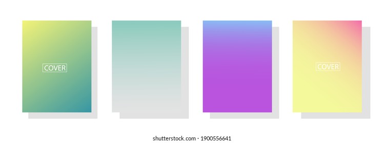 conjunto de fondo abstracto con bello color de gradación, fondo colorido para el fondo del cartel del volante del afiche.banner vertical.cool fondo del fluido ilustración vectorial