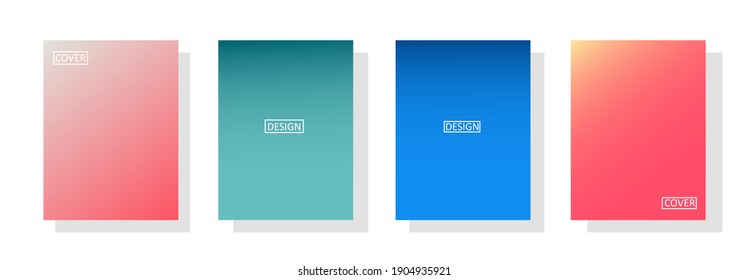 Set Of Abstract Background With Beautiful Gradation Color, Colorful Background For Poster Flyer Banner Backdrop.vertical Banner.cool Fluid Background Vector Illustration