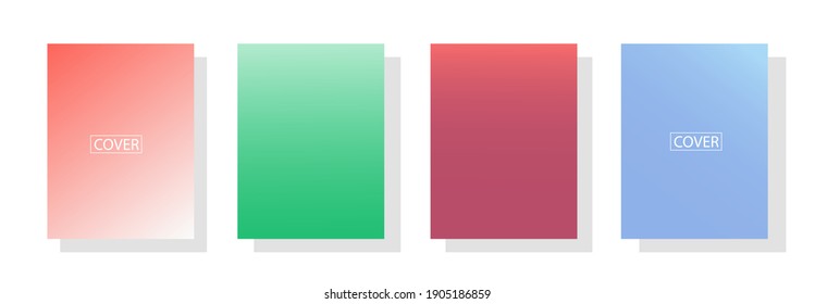 set of abstract background with beautiful gradation color, colorful background for poster flyer banner backdrop.vertical banner.cool fluid background vector illustration