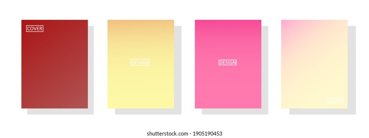set of abstract background with beautiful gradation color, colorful background for poster flyer banner backdrop.vertical banner.cool fluid background vector illustration