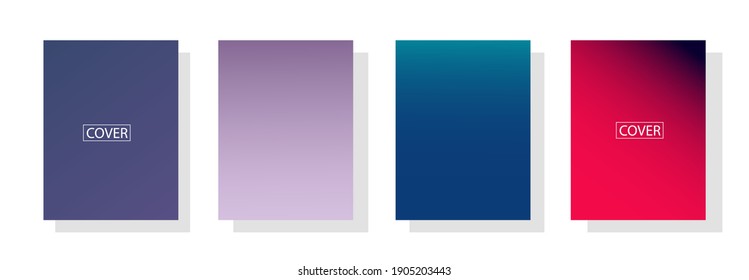 set of abstract background with beautiful gradation color, colorful background for poster flyer banner backdrop.vertical banner.cool fluid background vector illustration