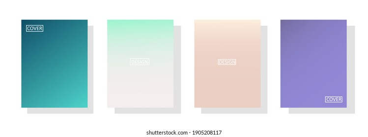 set of abstract background with beautiful gradation color, colorful background for poster flyer banner backdrop.vertical banner.cool fluid background vector illustration