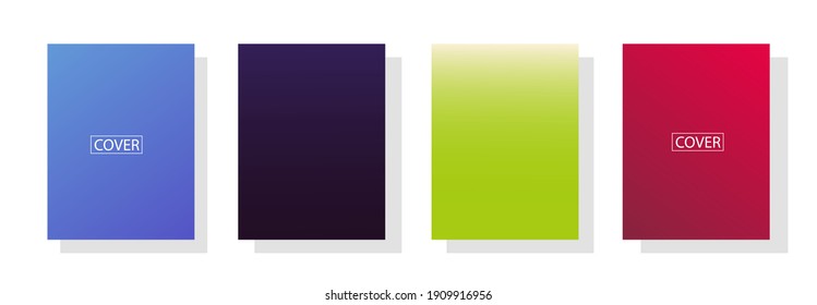 set of abstract background with beautiful gradation color, colorful background for poster flyer banner backdrop.vertical banner.cool fluid background vector illustration
