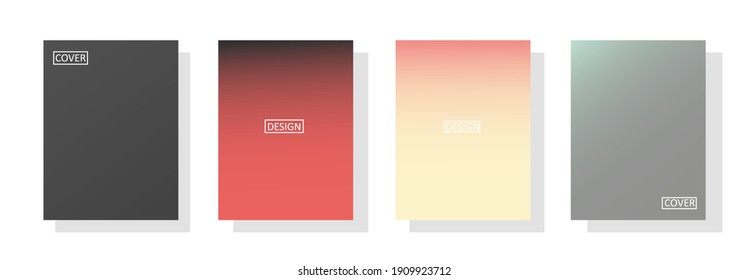 set of abstract background with beautiful gradation color, colorful background for poster flyer banner backdrop.vertical banner.cool fluid background vector illustration