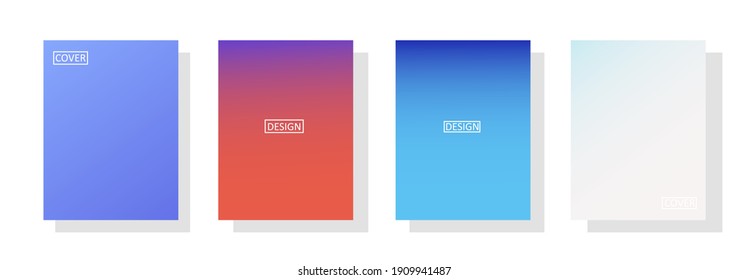 set of abstract background with beautiful gradation color, colorful background for poster flyer banner backdrop.vertical banner.cool fluid background vector illustration