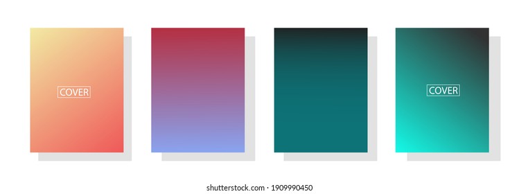 set of abstract background with beautiful gradation color, colorful background for poster flyer banner backdrop.vertical banner.cool fluid background vector illustration