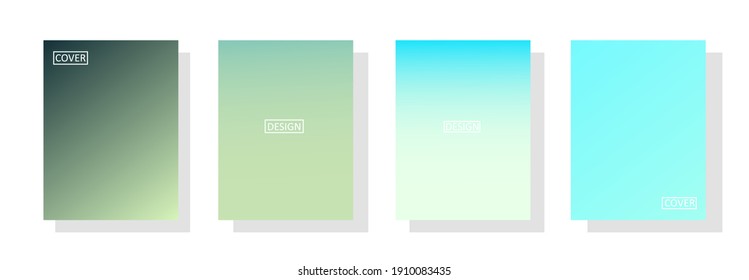 set of abstract background with beautiful gradation color, colorful background for poster flyer banner backdrop.vertical banner.cool fluid background vector illustration