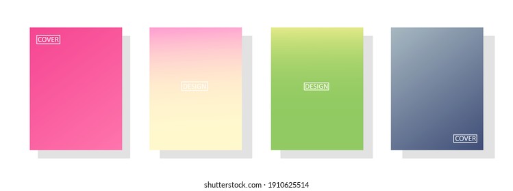 set of abstract background with beautiful gradation color, colorful background for poster flyer banner backdrop.vertical banner.cool fluid background vector illustration