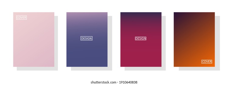 set of abstract background with beautiful gradation color, colorful background for poster flyer banner backdrop.vertical banner.cool fluid background vector illustration