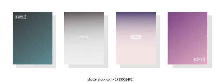 set of abstract background with beautiful gradation color, colorful background for poster flyer banner backdrop.vertical banner.cool fluid background vector illustration