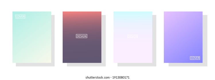 conjunto de fondo abstracto con bello color de gradación, fondo colorido para el fondo del cartel del volante del afiche.banner vertical.cool fondo del fluido ilustración vectorial