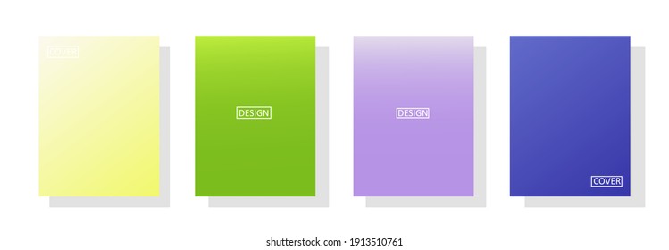 set of abstract background with beautiful gradation color, colorful background for poster flyer banner backdrop.vertical banner.cool fluid background vector illustration
