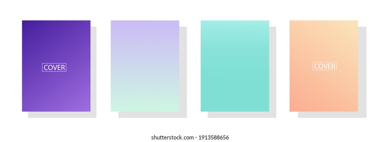 conjunto de fondo abstracto con bello color de gradación, fondo colorido para el fondo del cartel del volante del afiche.banner vertical.cool fondo del fluido ilustración vectorial
