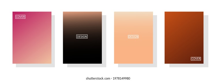 set of abstract background with beautiful gradation color, colorful background for poster flyer banner backdrop.vertical banner.cool fluid background vector illustration