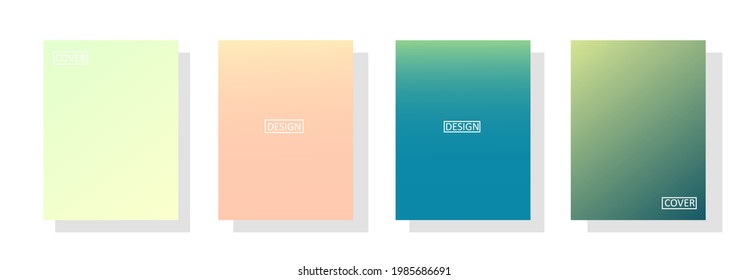 set of abstract background with beautiful gradation color, colorful background for poster flyer banner backdrop.vertical banner.cool fluid background vector illustration