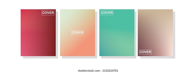 set of abstract background with beautiful gradation color, colorful background for poster, flyer, banner, book cover. vector abstract background.
