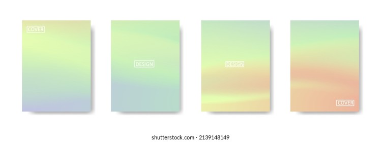 set of abstract background with beautiful gradation color, colorful background for poster flyer banner backdrop.vertical banner.cool fluid background vector illustration