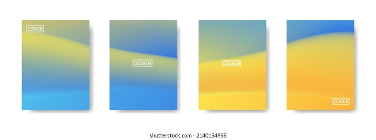 set of abstract background with beautiful gradation color, colorful background for poster flyer banner backdrop.vertical banner.cool fluid background vector illustration